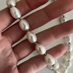 Mejuri Freshwater Pearl Necklace with 18K Gold
